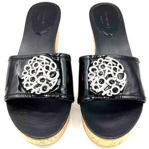 Coach Judith Patent Leather Wedges - Size 8.5